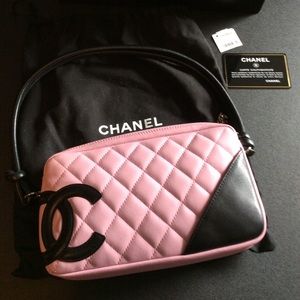 🌸Chanel pink Ligne Cambon Quilted Pochette Bag